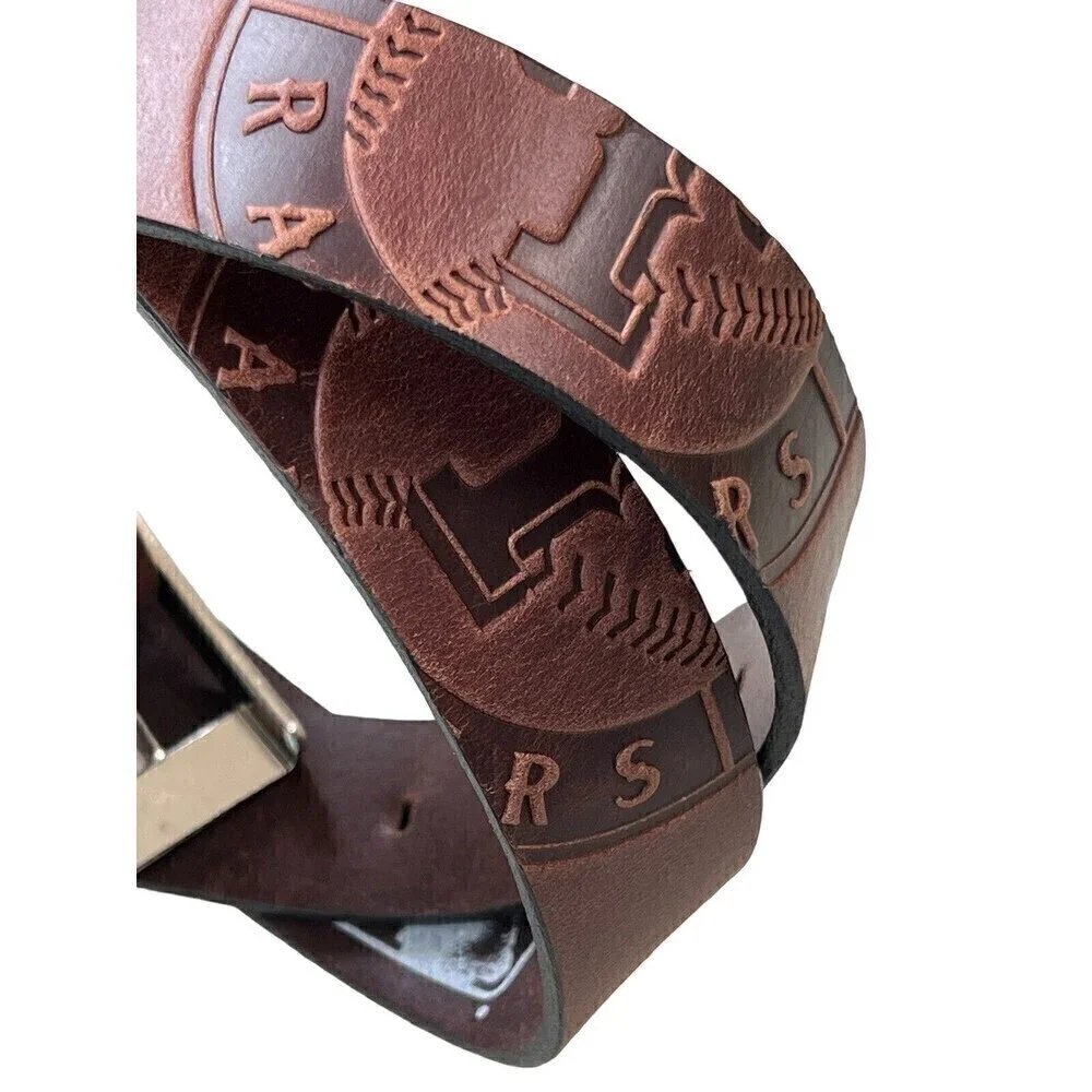 Texas Rangers Brandish Leather Belt - Brown - Very Good Condition - Size 32